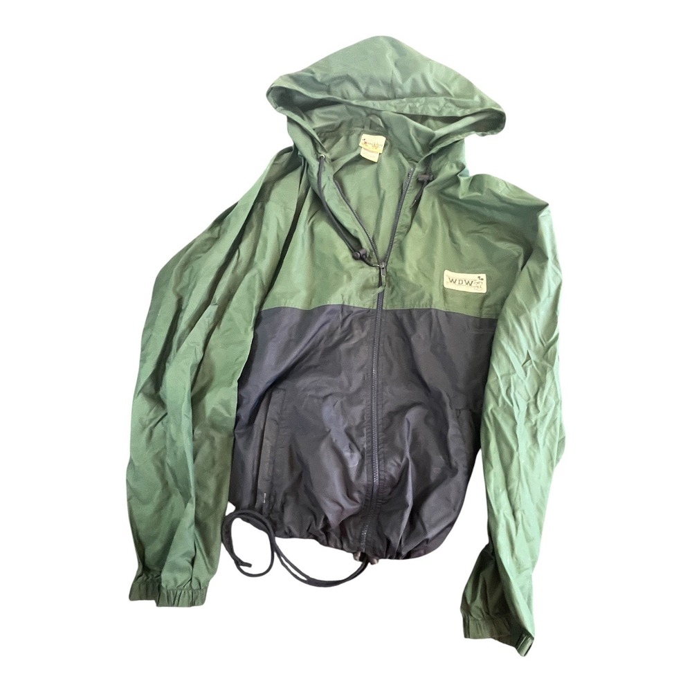 Vintage Walt Disney World Windbreaker Jacket Mens XXL Green Navy Full Zip